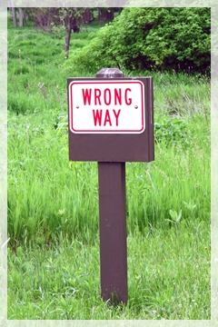 wrong way