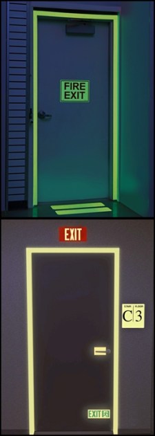 photoluminiscent exit signs