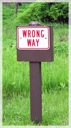 wrong way