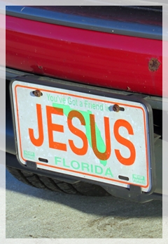 Jesus license plate