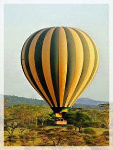 balloon over serengetti