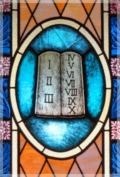Ten COmmandments window